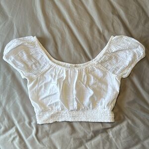 American Eagle Linen Crop Top